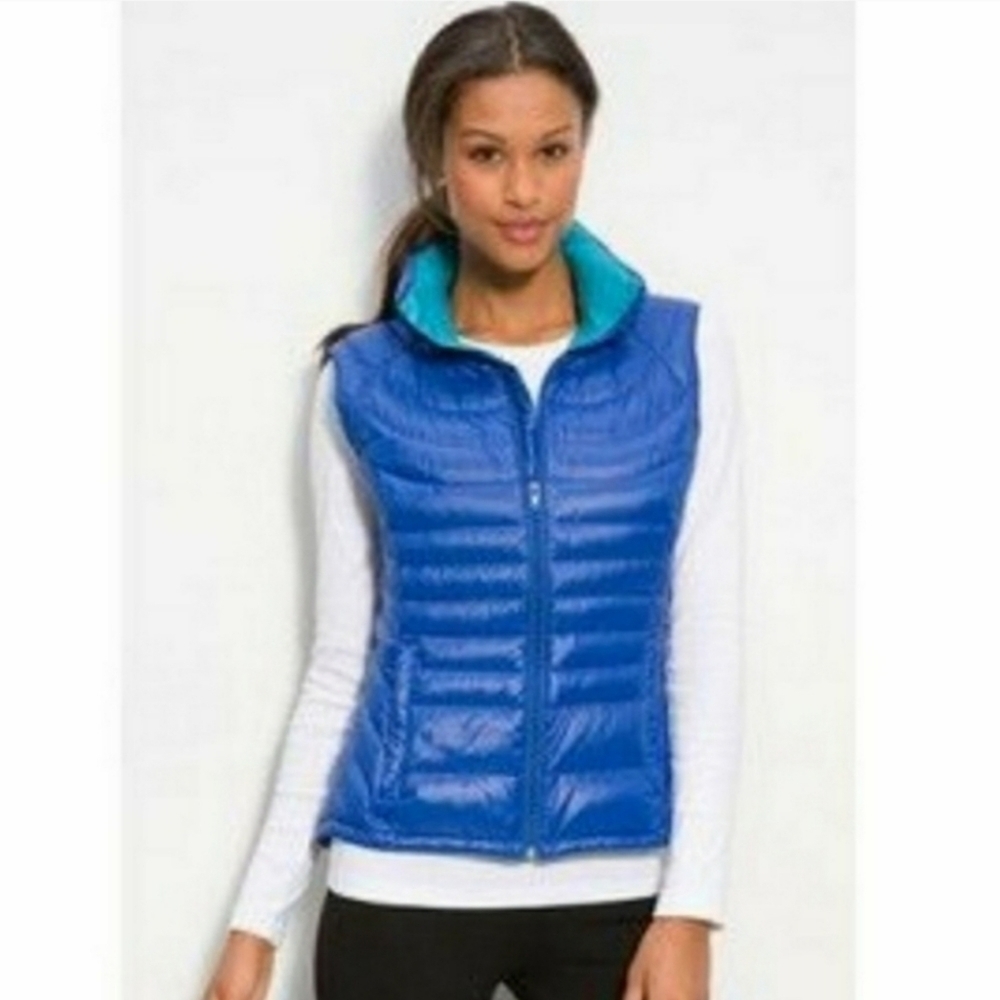 Bernardo blue down vest